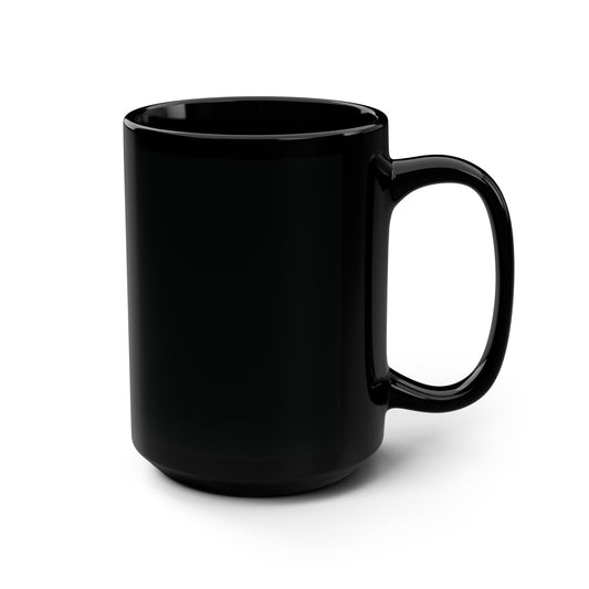 Tired & Triggered Podcast Mug - 15oz Black Coffee Cup